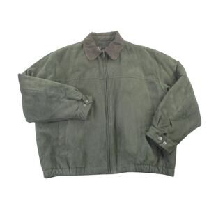 Weather Report by Weatherproof Men's Bomber Jacket XL Green Full Zip